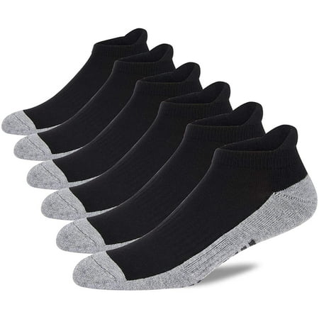 Eallco Mens Ankle Socks Low Cut Athletic Cushioned Running Tab Socks 6 Pack Eallco Mens Ankle Socks Low Cut Athletic Cushioned Running Tab Socks 6 Pack